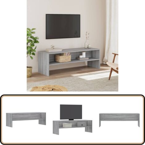 TV-Schrank Grau Sonoma 120x40x40 cm Holzwerkstoff - Fernsehschränkchen - Holz Sideboard - TV Möbel - Wohnzimmer Dekoration - Grau Sonoma