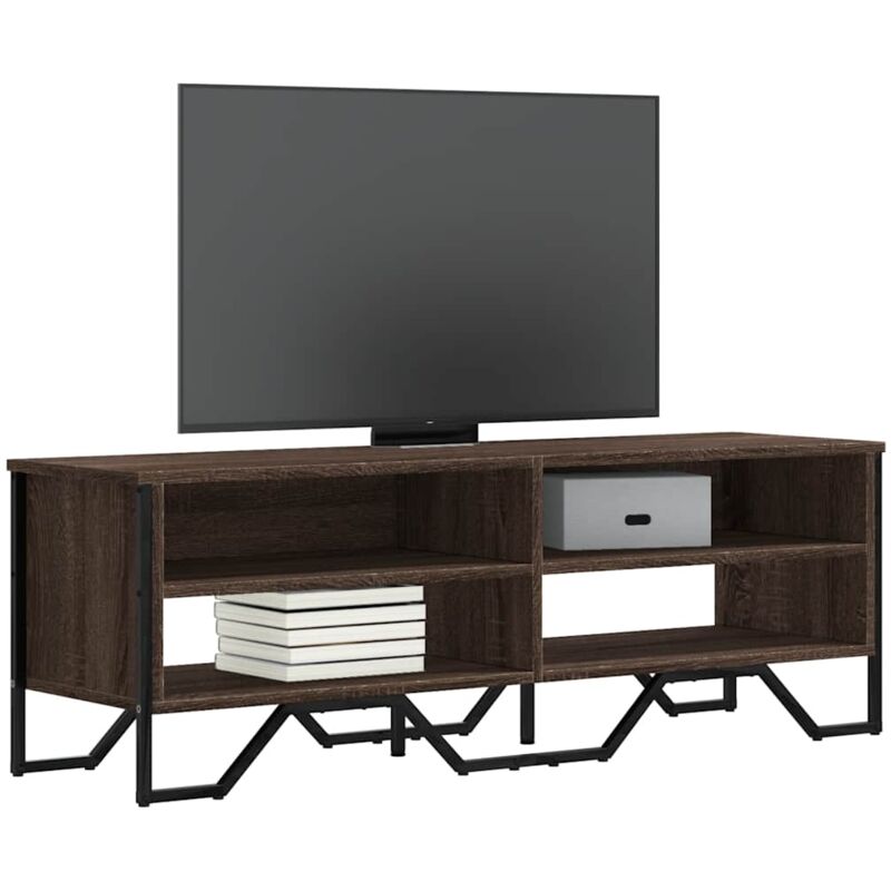 Vidaxl - Tv-schrank Braun Eichen-optik 122x34x41 Cm Holzwerkstoff