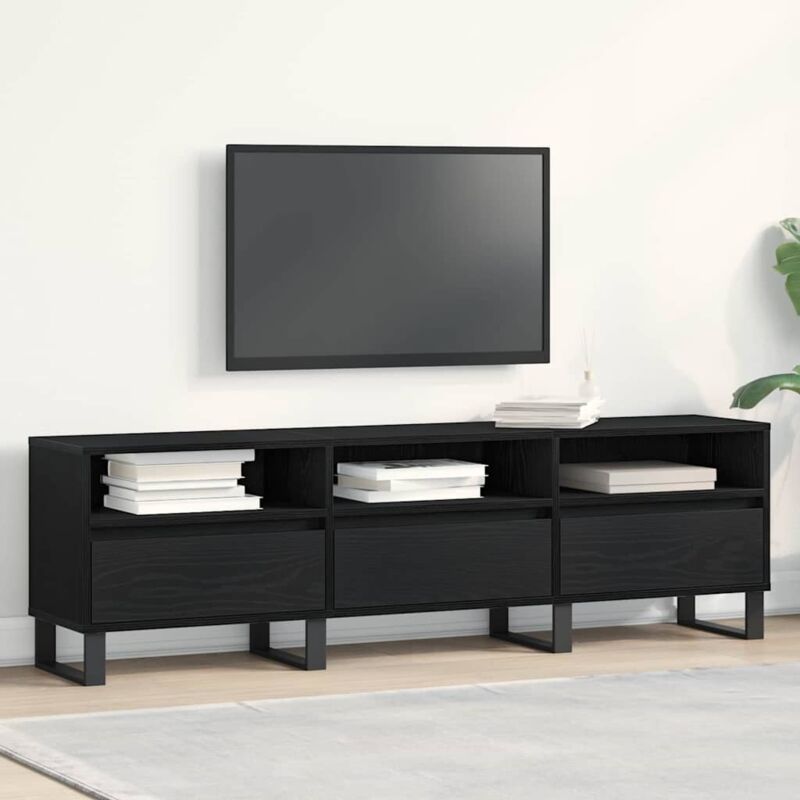 Vidaxl - Tv-schränk Schwarze Eiche 150 X 30 X 44.5 Cm Holzwerkstoff