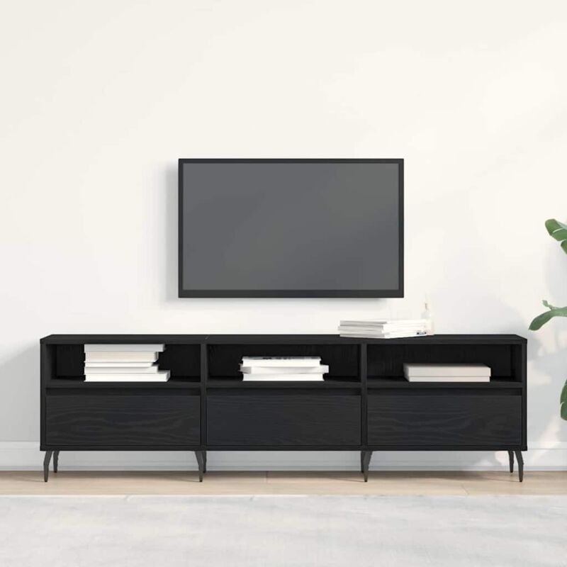 Vidaxl - Tv-schränk Schwarze Eiche 150 X 30 X 44.5 Cm Holzwerkstoff