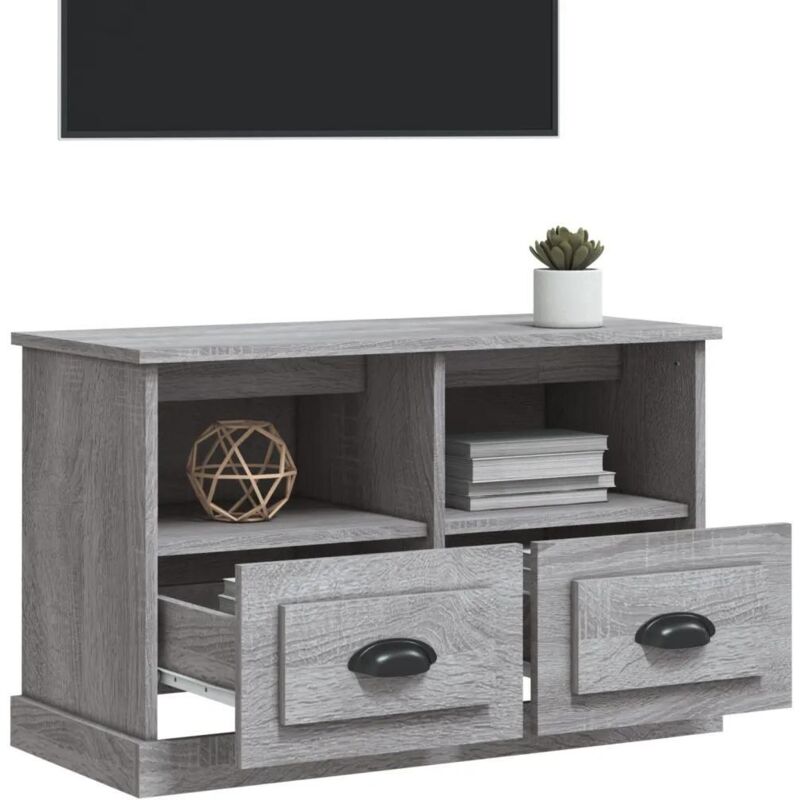 Vidaxl - Tv-schrank Grau Sonoma 80x35x50 Cm Holzwerkstoff