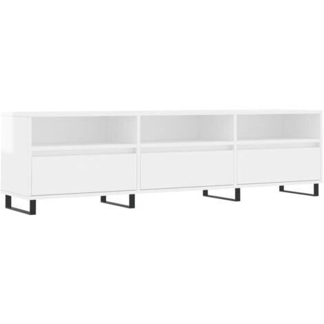 TV-Schrank Hochglanz-Weiß 150x30x44,5 cm Holzwerkstoff vidaXL