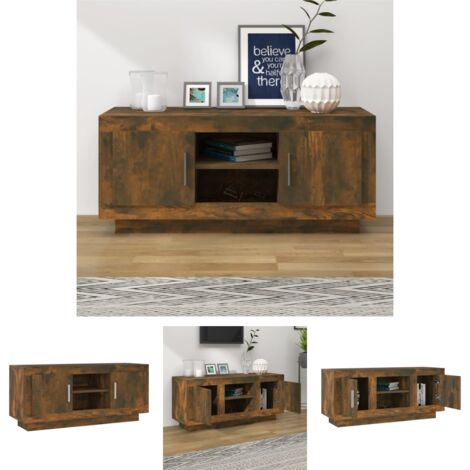 TV-Schrank Holz - vidaXL TV-Schrank Räuchereiche 102x35x45 cm Holzwerkstoff - TV-Schrank Dekor