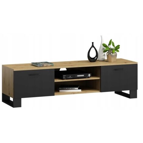 TV-Schrank Klara 120 Artisan Eiche/Schwarz für Wohnzimmer TV-Regal MK