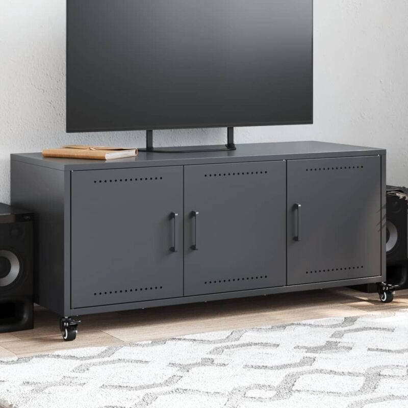 Tv-schrank Anthrazit 100, 5x39x43, 5 Cm Stahl - Vidaxl