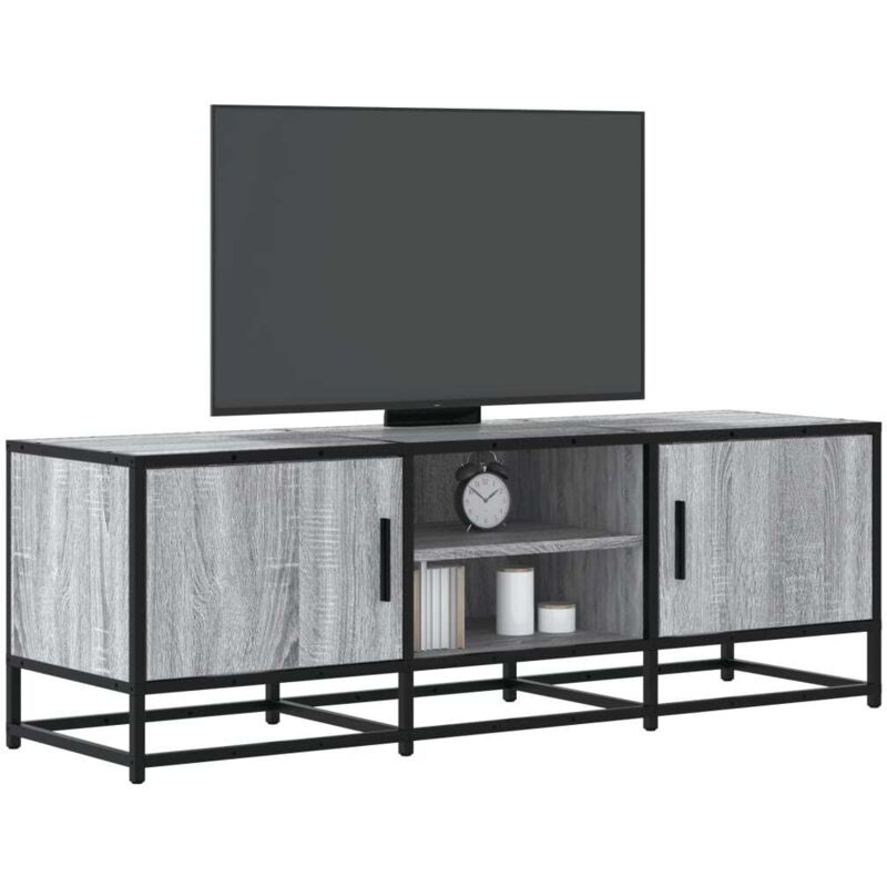 Vidaxl - Tv-schrank Grau Sonoma 120x35x41 Cm Holzwerkstoff Und Metall