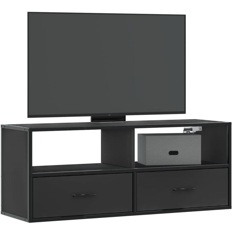 Vidaxl - Tv-schrank Schwarz 100x31x39, 5 Cm Holzwerkstoff Und Metall