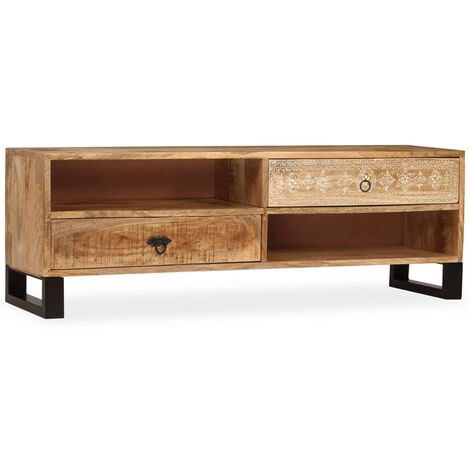 TV-Schrank Mangoholz Massiv 120 x 30 x 40 cm vidaXL - Braun
