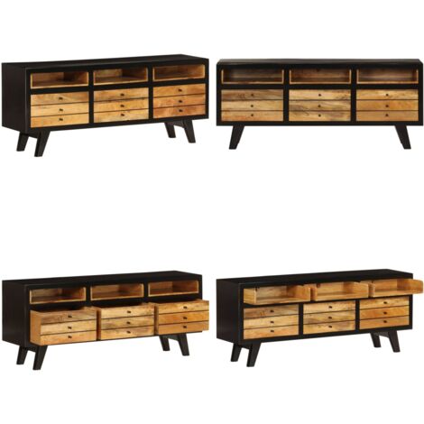VIDAXL TV-Schrank Mangoholz Massiv 120 x 30 x 50 cm - Fernsehständer - Fernsehständer - Home & Living