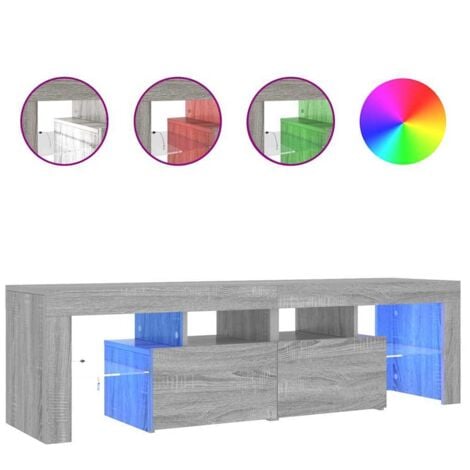 vidaXL TV-Schrank mit LED Artisan-Eiche 140x36,5x40 cm Holzwerkstoff