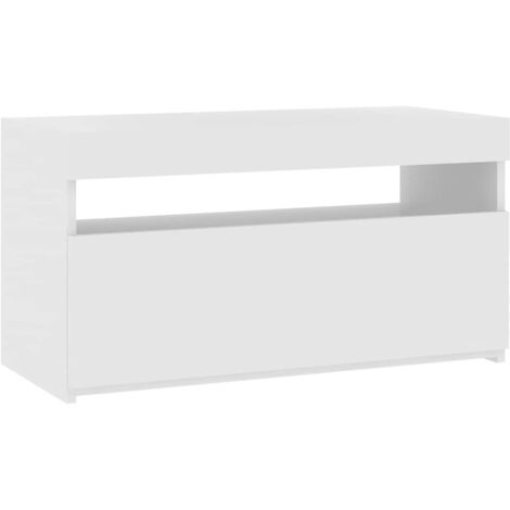 TV-Schrank mit LED-Leuchten Hochglanz-Weiß 75x35x40 cm vidaXL