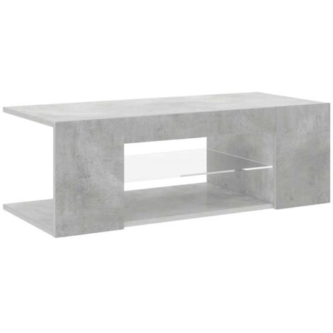 TV-Schrank mit LED-Lichtern in Betonoptik 90x39x30 cm