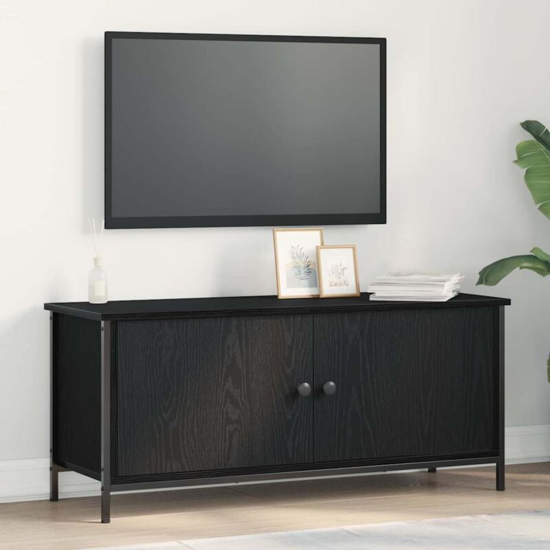 Vidaxl - Tv-schrank Schwarze Eiche 100 X 35 X 45 Cm Holzwerkstoff
