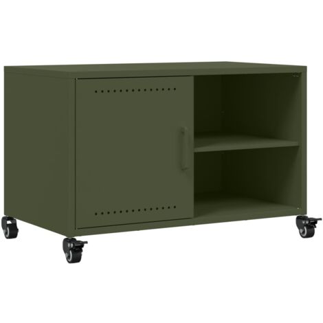 TV-Schrank Olivgrün 68x39x43,5 cm Stahl vidaXL
