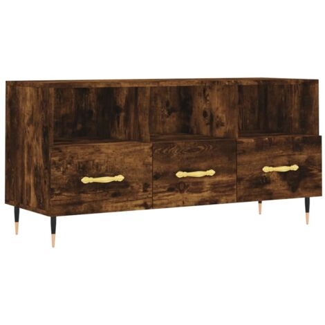 TV-Schrank Räuchereiche 102x36x50 cm Holzwerkstoff vidaXL