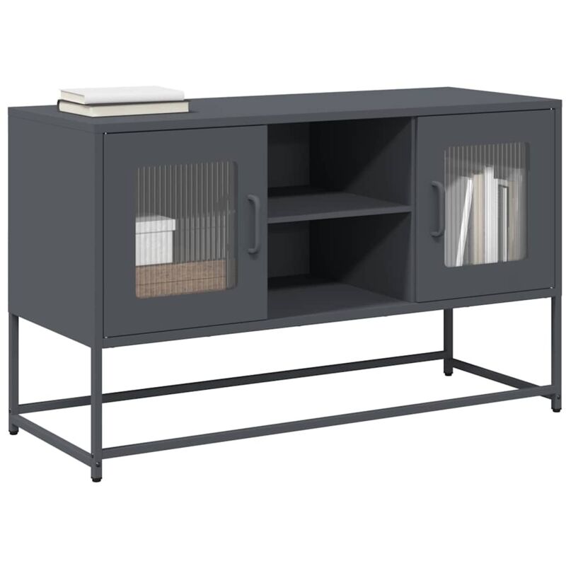 Tv-schrank Anthrazit 100, 5x39x60, 5 Cm Stahl - Vidaxl