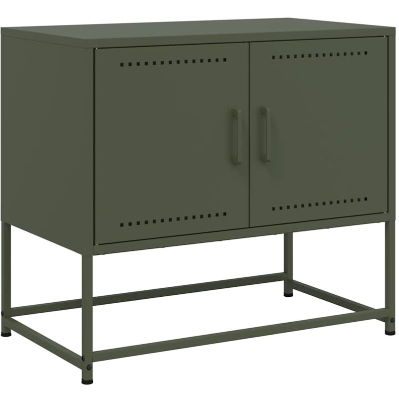 Tv-schrank Olivgrün 68, 5x39x60, 5 Cm Stahl Vidaxl