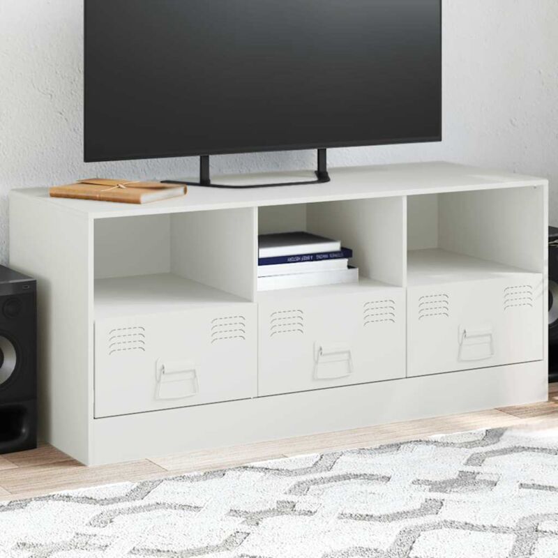 Tv-schrank Weiß 99x39x44 Cm Stahl - Vidaxl