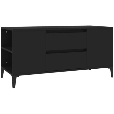 TV-Schrank Schwarz 102x44,5x50 cm Holzwerkstoff