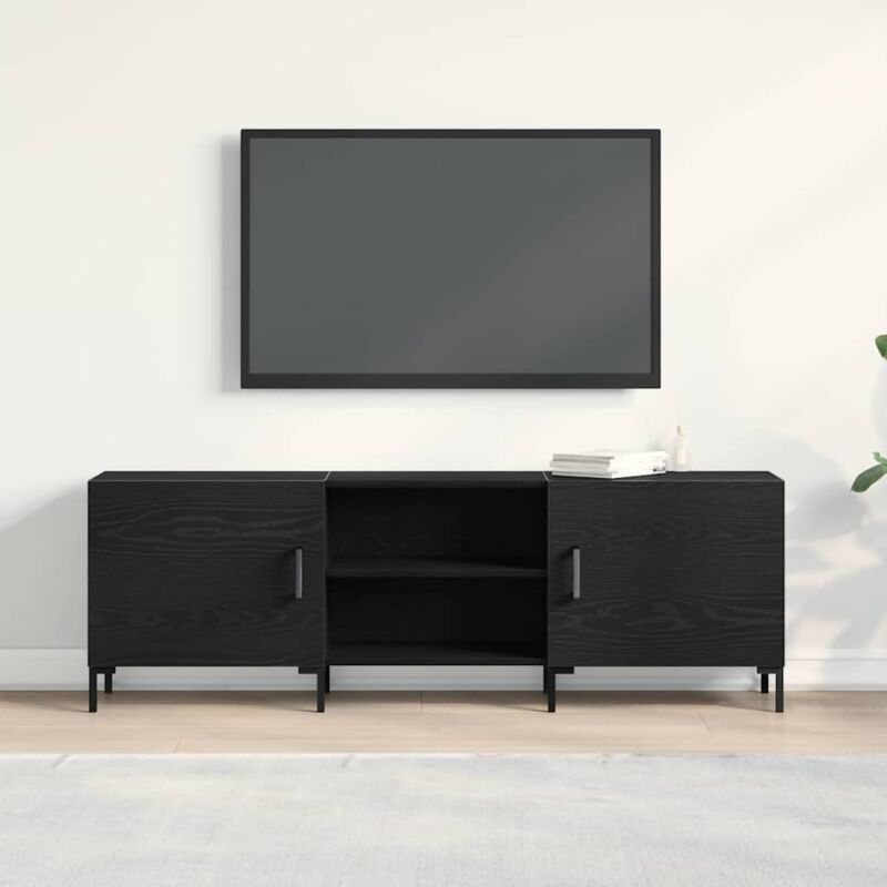 Vidaxl - Tv-schrank Schwarze Eiche 150x30x50 Cm Aus Holzwerkstoff