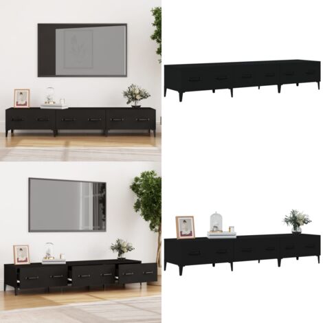VIDAXL TV-Schrank Schwarz 150x34,5x30 cm Holzwerkstoff - TV-Schrank - TV-Schränke - Home & Living