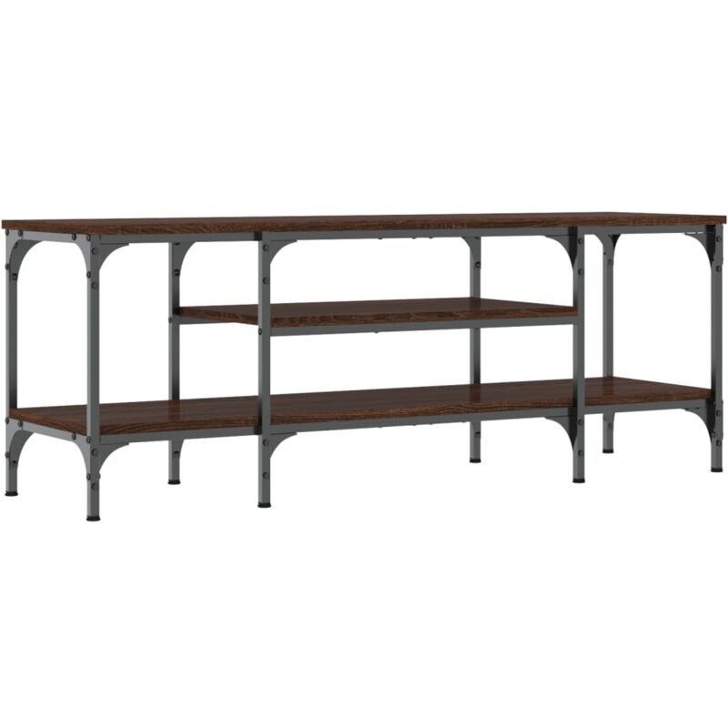 Vidaxl - Tv-schrank Braun Eichen-optik 121x35x45cm Holzwerkstoff & Eisen