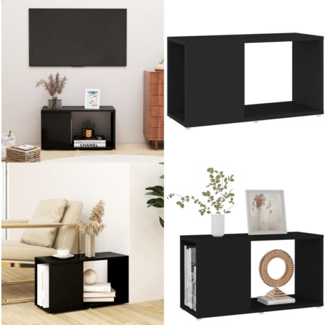 TV-Schrank Schwarz 60x24x32 cm Holzwerkstoff - TV-Schrank - Holzwerkstoff - Schwarz - Wohnzimmermöbel - Fernseherregal - Home & Living