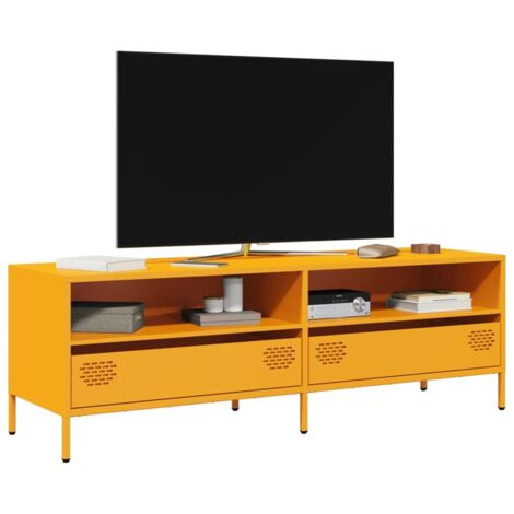 TV-Schrank Senfgelb 135x39x43,5 cm Kaltgewalzter Stahl vidaXL