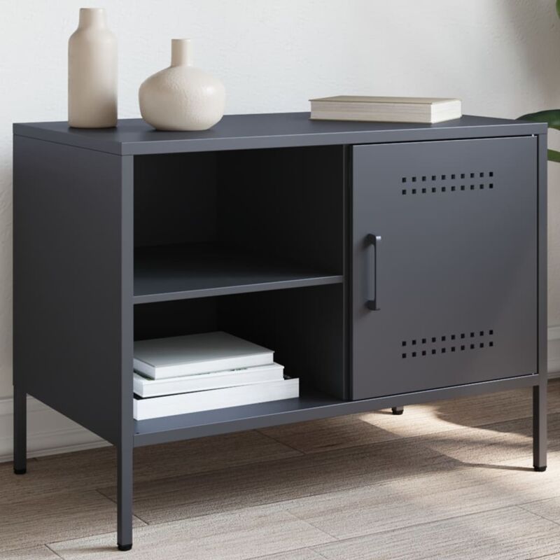 Tv-schrank Anthrazit 68x39x50, 5 Cm Stahl - Vidaxl