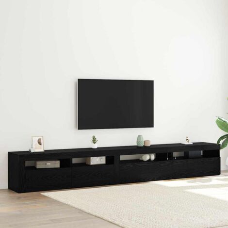 TV-Schrank-Set 3 pcs Schwarz Eichen-Optik 270 x 35 x 40 cm vidaXL