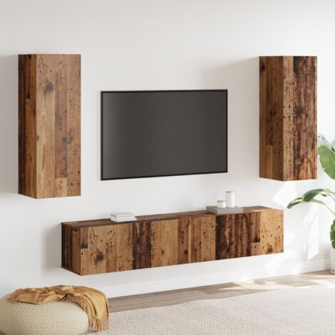 TV-Schrank-Set 4 pcs Altholz 80 cm breit Holzwerkstoff vidaXL