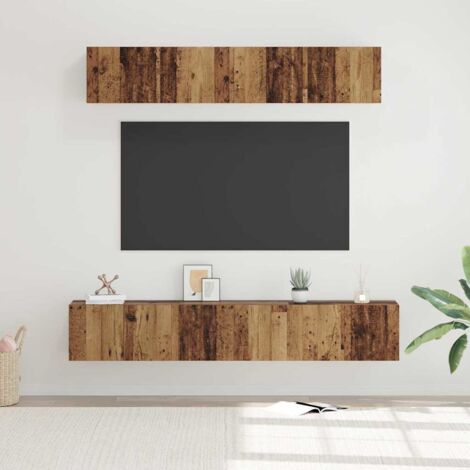 TV-Schrank Set Wandmontiert 5 pcs Altholz Holzwerkstoff vidaXL