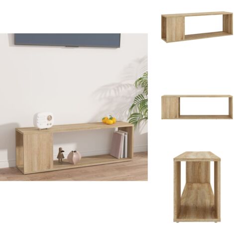 TV-Schrank Sonoma-Eiche 100x24x32 cm Holzwerkstoff - TV Schrank - Holzwerkstoff - Sonoma Eiche - Wohnwand - Regal