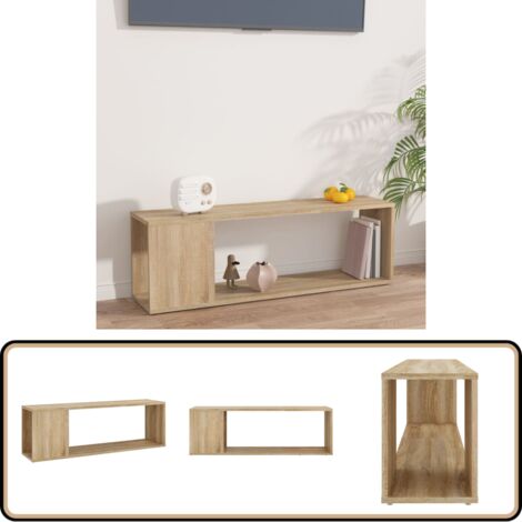 TV-Schrank Sonoma-Eiche 100x24x32 cm Holzwerkstoff - TV Schrank - Holzwerkstoff - Sonoma Eiche - Wohnwand - Regal