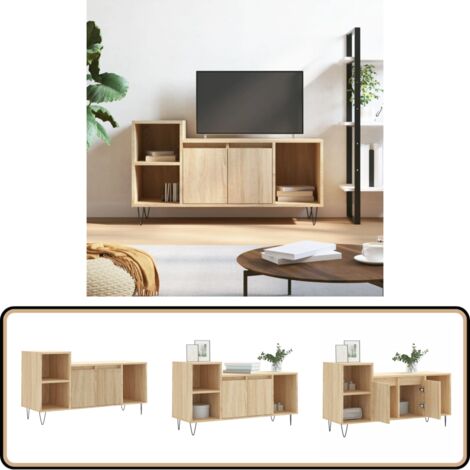 TV-Schrank Sonoma-Eiche 100x35x55 cm Holzwerkstoff - TV-Schrank - Holzwerkstoff - Sonoma-Eiche - Wohnzimmermöbel - Fernsehtisch