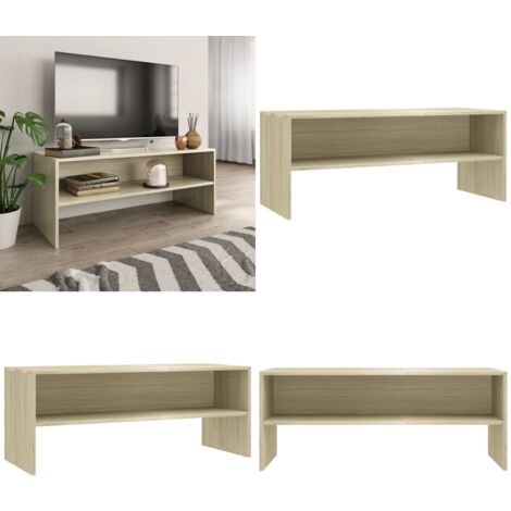 TV-Schrank Sonoma-Eiche 100x40x40 cm Holzwerkstoff - TV Schrank - Holzwerkstoff Möbel - Wohnraum Dekoration - Sonoma Eiche - Fernseher Stand - Home & Living