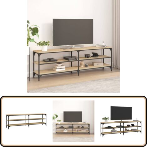 TV-Schrank Sonoma-Eiche 160x30x50 cm Holzwerkstoff - TV Schrank - Industriestyl - Sonoma Eiche - Wohnwand - Regal