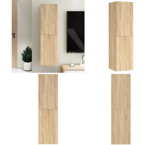 TV-Schrank Sonoma-Eiche 30,5x30x110 cm Holzwerkstoff - TV-Wandregal - Holzregale - Regal Sonoma Eiche - Wohnwand Möbel - Fernseher Stand - Home & Living