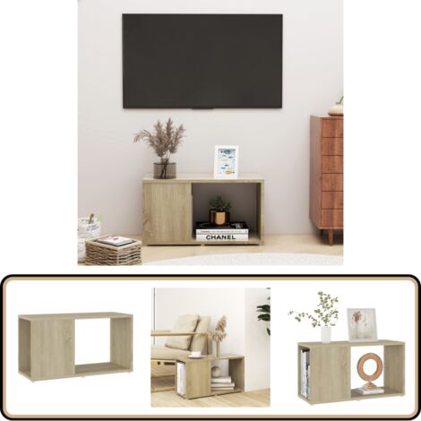 TV-Schrank Sonoma-Eiche 60x24x32 cm Holzwerkstoff - TV-Schrank - Holzwerkstoff - Sonoma-Eiche - Wohnraum - Dekoration
