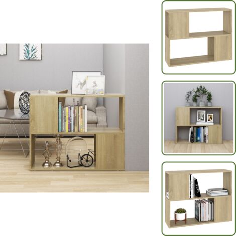 TV-Schrank Sonoma-Eiche 80x24x63 cm Holzwerkstoff - Fernsehschränkchen - Holzwerkstoff - TV-Möbel - Wohnzimmerschrank - Sonoma-Eiche