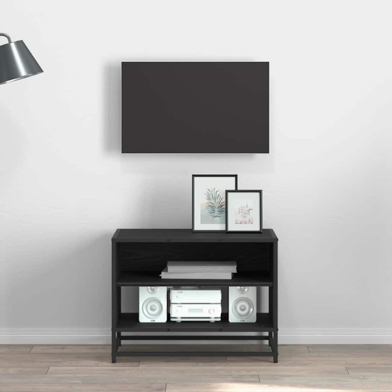 Tv-schränk Schwarz Eichen-optik 61 X 40 X 46 Cm Holzwerkstoff Vidaxl