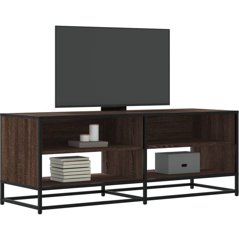 Vidaxl - Tv-schrank Braun Eiche-optik 120, 5x40x46cm Holzwerkstoff Metall