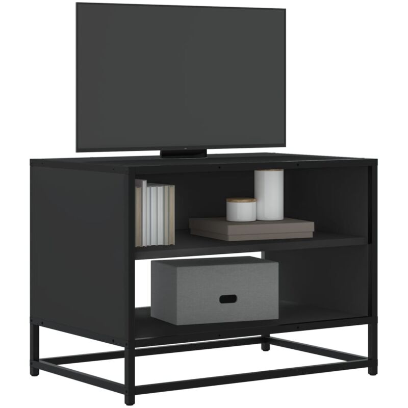 Vidaxl - Tv-schrank Schwarz 61x40x46 Cm Holzwerkstoff Und Metall