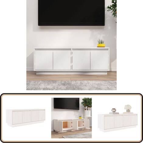 Glas TV Lowboard ZAPPING – 110cm, Klarglas, 12mm Stärke, Fertig Montiert