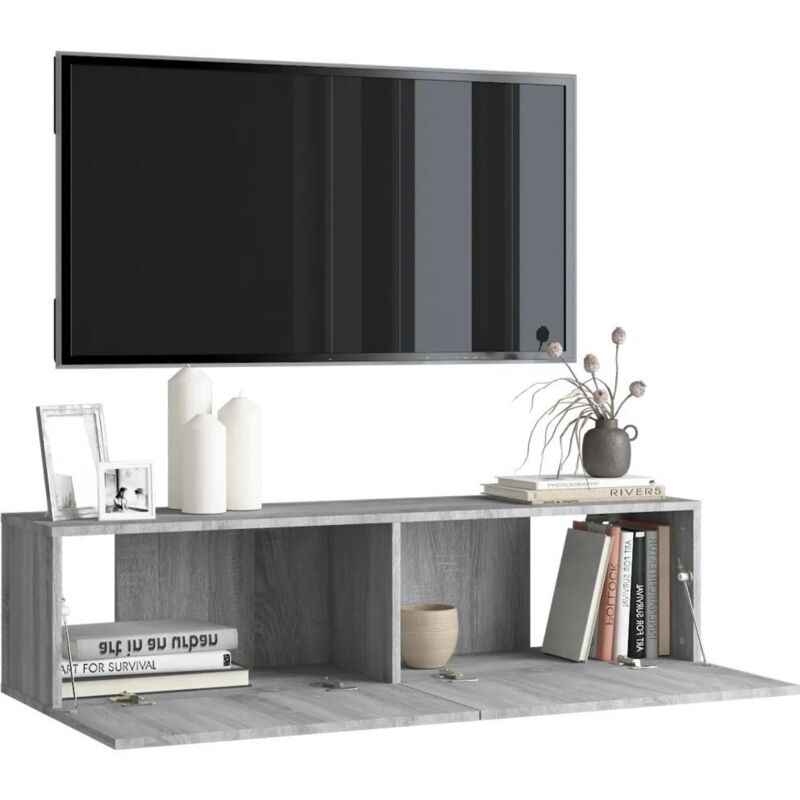 Vidaxl - Tv-wandschrank Grau Sonoma 120x30x30 Cm Holzwerkstoff