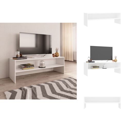 TV-Schrank Weiß 120x40x40 cm Holzwerkstoff - TV Schrank - Holzwerkstoff Möbel - Weißer TV Stand - Wohnzimmerschrank - Fernseher Regal