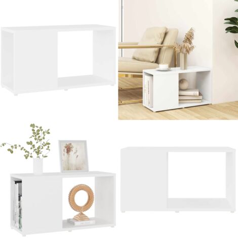 TV-Schrank Weiß 60x24x32 cm Holzwerkstoff - TV-Schrank - Holzwerkstoff Möbel - Weißer TV-Stand - Wohnzimmerschränke - Regal - Home & Living
