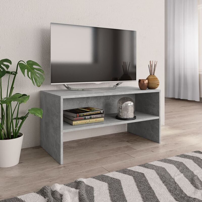 Vidaxl - Tv-schrank Betongrau 80x40x40 Cm Holzwerkstoff