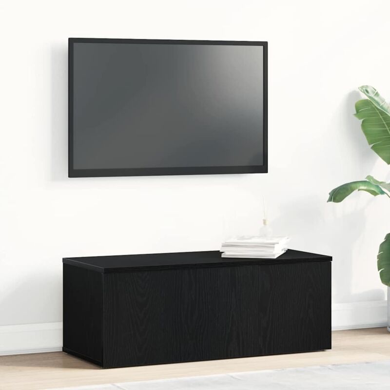 Vidaxl - Tv-schrank Aus Schwarzer Eiche, 80x34x30 Cm, Aus Holzwerkstoff