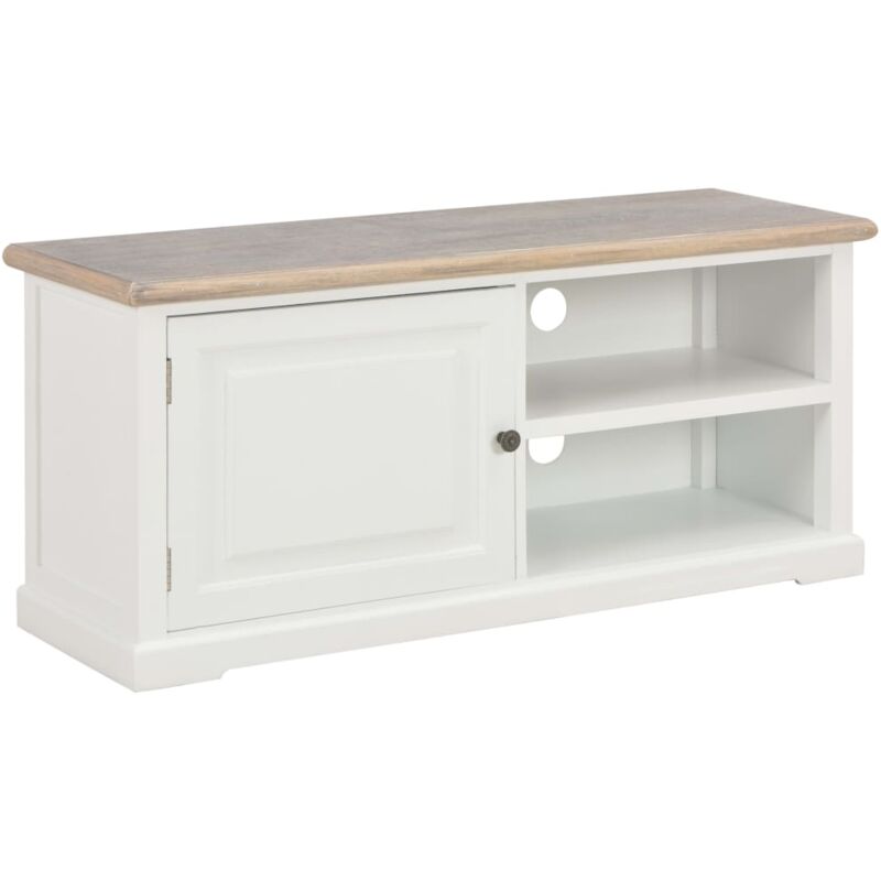 TV-Schrank 90x30x40cm Holz Weiß Holzfarbe - Weiß - Vidaxl